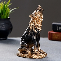 Статуэтка "Волк" золото, чёрная
