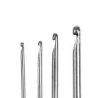 Крючки для вязания металлические "Рукодельница", d=1;1,2;1,6;2мм, 13,5см, набор 4шт