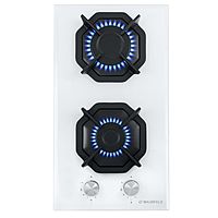 Варочная поверхность Maunfeld EGHG.32.2CW/G, газовая, 2 конфорки, цвет белое стекло