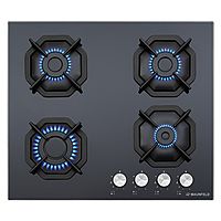 Варочная поверхность Maunfeld EGHG.64.2CB/G, газовая, 4 конфорки, цвет чёрное стекло