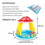 Бассейн надувной Гриб Мухомор 102х89см от 1 года 57114 INTEX