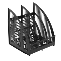 Лоток для бумаг cборный вертикальный LINE 2 отделения, чёрный