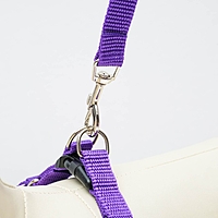 Комплект "Базис", поводок 120 х 1,5 см, шлейка 32-46 х 1,5 см, полиэстр, фиолетовый