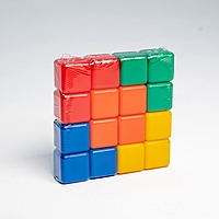 Набор цветных кубиков, 16 штук 4 × 4 см