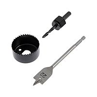 Набор для установки врезных замков TUNDRA, сверло перовое 22 мм, пила кольцевая 54 мм