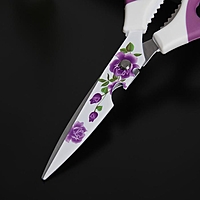 Ножницы кухонные с антиналипающим покрытием 22х8,5 см "Цветение", цвет МИКС