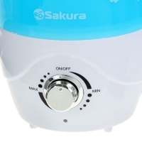 Увлажнитель воздуха Sakura SA-0600BL, ультразвуковой, 25 Вт, 1.5 л, голубой