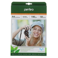 Фотобумага Perfeo А4, 190г/м2, 50 листов, матовая