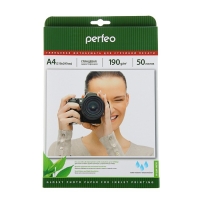 Фотобумага Perfeo А4, 190г/м2, 50 листов, глянцевая
