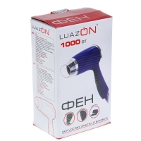 Фен для волос LuazON LF-18, 1000 Вт, 2 скорости, ионизация, складная ручка, матовый, синий