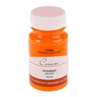 Гуашь Fluo ЗХК Сонет банка 100 мл 6727315 Оранжевая флуоресцентная