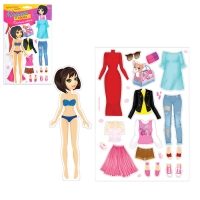 Игра магнитная "Одень куклу: городская модница"