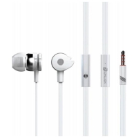 Гарнитура Oklick HS-S-210, вкладыши, в ушной раковине, провод 1.2 м, белая
