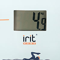 Весы напольные Irit IR-7261, электронные, до 180 кг, рисунок "виды спорта"