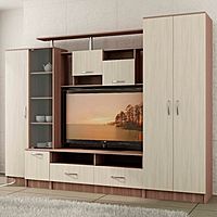 Гостиная «Оскар», 2500×450×1920 мм, цвет ясень шимо светлый