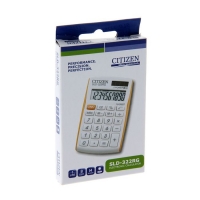 Калькулятор карманный 10-разрядный SLD-322RG, 64*105*9мм, двойное питание, бело-оранжевый