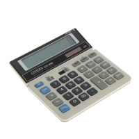 Калькулятор настольный 12-разрядный SDC-868L, 152*153*28мм, двойное питание, бело-черный