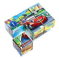 Кубики "Транспорт", 6 штук (картон)