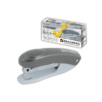 Степлер BRAUBERG Einkommen №10 на 12л, пластиковый корпус, антистеплер, серый 222531