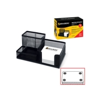 Органайзер BRAUBERG "Germanium" 3 отд, металл. сетка, черный 231986