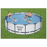 Бассейн каркасный Steel Pro MAX, 457 х 107 см, фильтр-насос, лестница, тент, 56488 Bestway