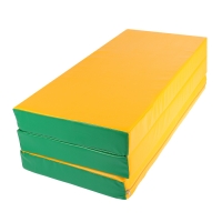 Мат (100 х 150 х 10) складной (2 слож), цвет зелено/желтый