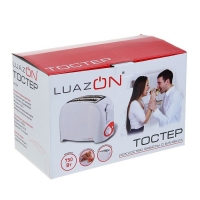 Тостер LUAZON LT-01, 750W, 2 тоста, 7 степеней прожарки, белый