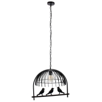 Люстра "Птицы" 1x40W E27 черный 49x35x35 см