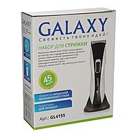Машинка для стрижки Galaxy GL 4155, 3 Вт, АКБ, 4 насадки, лезвия из нерж. стали