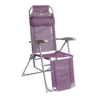 Кресло-шезлонг, 750x590x1090мм, баклажановый КШ3