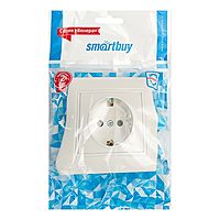 Розетка Smartbuy «Венера», 16 А, скрытая, одноместная, с заземлением, белая