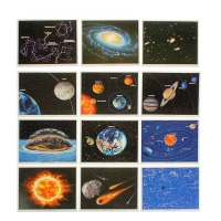 Демонстрационные картинки "Великий космос" 12 картинок с текстом, 210x250