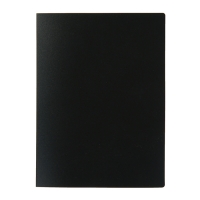 Папка с 30 прозрачными вкладышами А4, 500 мкм, Calligrata, песок, чёрная