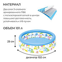 Бассейн надувной Океан 102х25см от 2 лет 51008 Bestway
