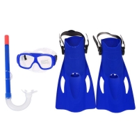 Набор для плавания SureSwim, 3 предмета: маска, ласты, трубка, 7-14 лет, цвет МИКС Bestway