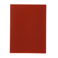 Папка с 10 прозрачными вкладышами A4 500 мкм, Calligrata, песок, красная