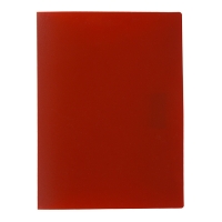 Папка с 20 прозрачными вкладышами А4, 500 мкм, Calligrata, песок, красная