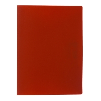 Папка с 40 прозрачными вкладышами А4, 500 мкм, Calligrata, песок, красная