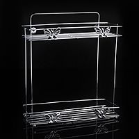 Полка 2-х ярусная Доляна «Бабочки», 28×10,5×31 см