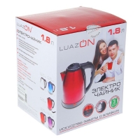 Электрочайник "LuazON" LSK-1802, 1500W, 1,8л, красный