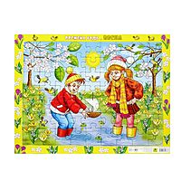 Пазл на подложке Времена года Весна 63 элемента