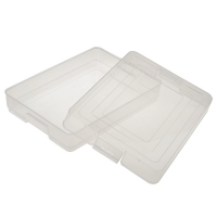 Контейнер для документов А4, с защелками, прозрачный КТ10