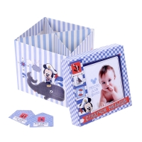 Подарочный набор: фотоальбом на 20 магнитных листов, коробка + фоторамка"Самому лучшему сыночку", Микки Маус и друзья, Дисней Беби