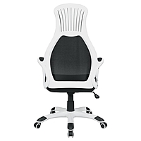Кресло офисное BRABIX Genesis EX-517, пластик белый, ткань/экокожа/сетка черная