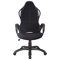 Кресло офисное BRABIX Force EX-516, чёрная ткань, синие вставки