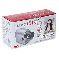 Точилка LuazON LTE-01, электрическая, для ножей, ножниц, отвёрток, 20 Вт, серая