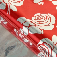 Бумага голографическая "Розы", цвет красный, 70 х 100 см