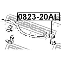 Тяга стабилизатора передняя (алюминиевая) febest 0823-20al