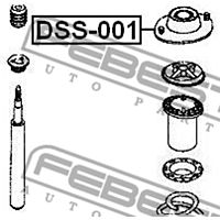 Опора переднего амортизатора febest dss-001