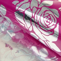 Бумага голографическая "Розы", цвет розовый, 70 х 100 см